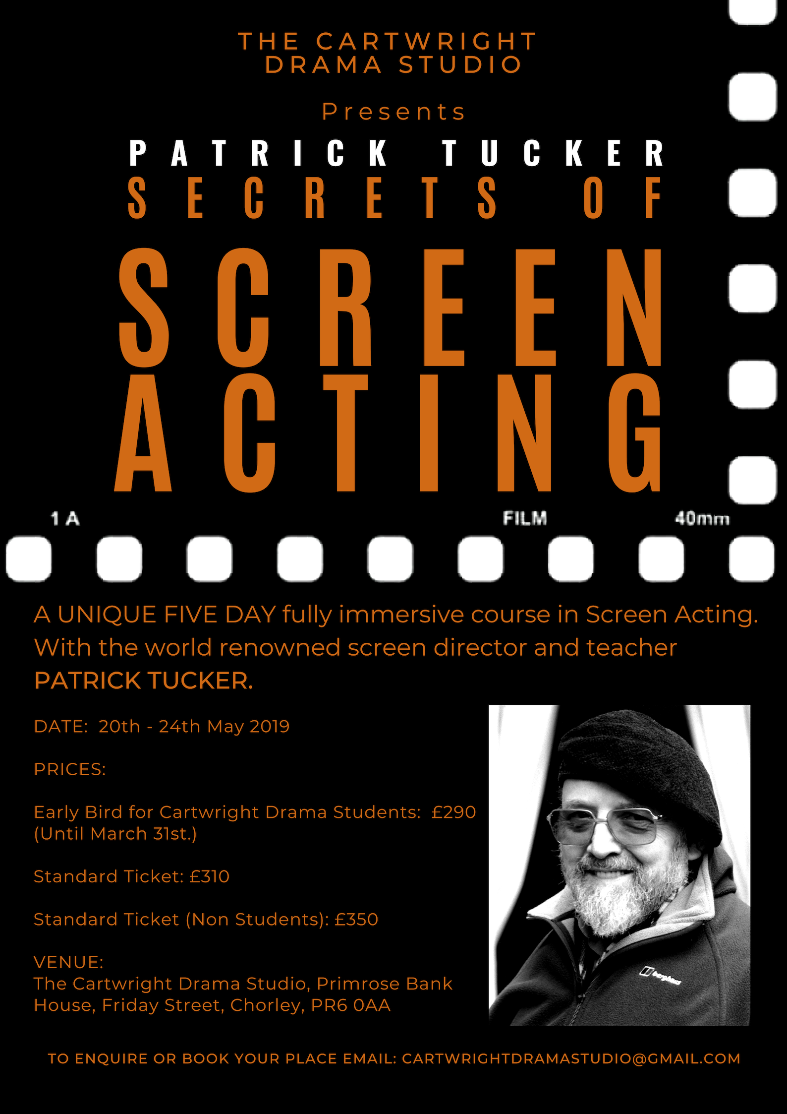 Cartwright Drama Studio Presents Secrets of Screen Acting Image 2